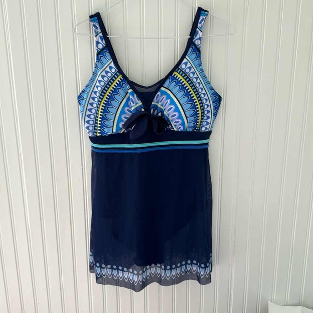 Lovely blue swim dress Large
